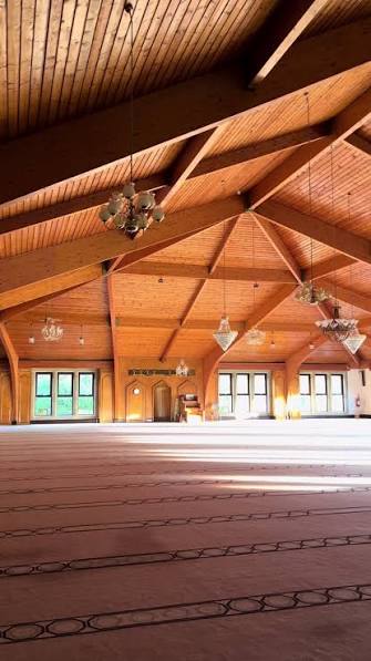 The prayer hall at Darul Uloom Al Arabiya Al Islamiya